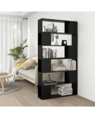 Bibliothèque/Séparateur de pièce Noir 100x24x188 cm | Mobilier & Déco