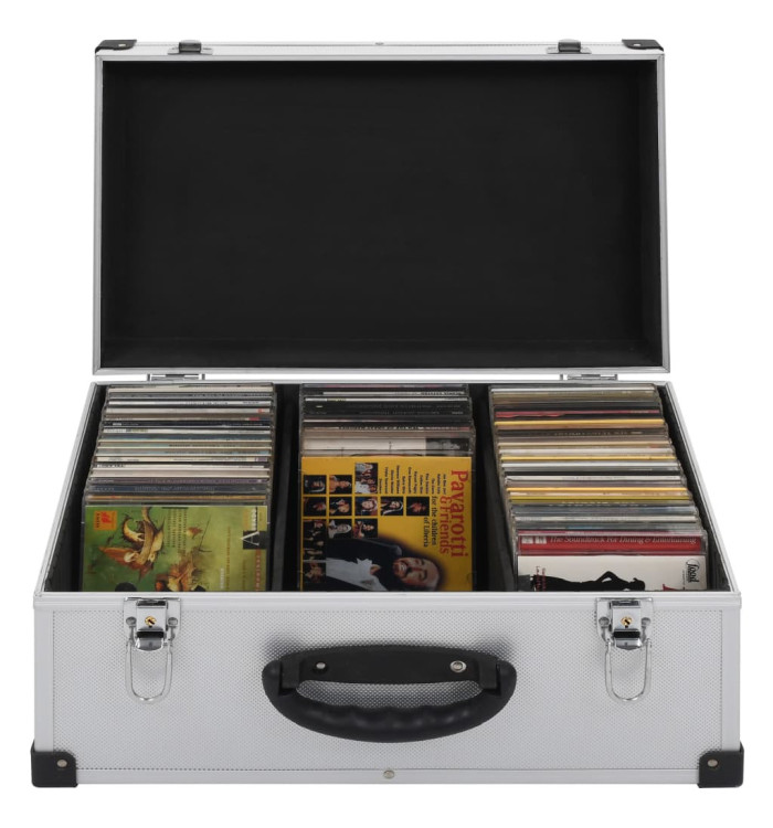 Étui de CD pour 60 CD Aluminium ABS Argenté | Mobilier & Déco