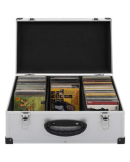 Étui de CD pour 60 CD Aluminium ABS Argenté | Mobilier & Déco