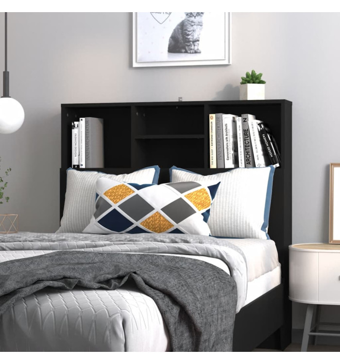 Armoire de tête de lit Noir 100x19x103,5 cm | Mobilier & Déco