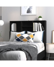 Armoire de tête de lit Noir 100x19x103,5 cm | Mobilier & Déco