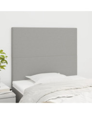 Têtes de lit 2 pcs Gris clair 100x5x78/88 cm Tissu | Mobilier & Déco