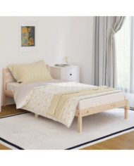 Cadre de lit sans matelas bois massif de pin 100x200 cm | Mobilier & Déco