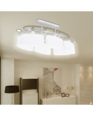 Plafonnier avec abat-jours en verre ellipsoïde 2 pcs E14 | Mobilier & Déco