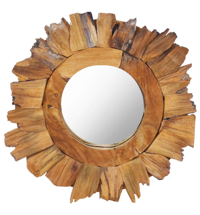 Miroir mural 40 cm Teck Rond | Mobilier & Déco
