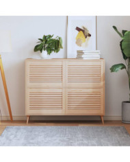 Portes d'armoire à persiennes 4 pcs 39,5x59,4 cm pin massif | Mobilier & Déco