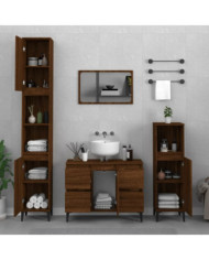Ensemble de meubles de salle de bain 3 pcs Chêne marron | Mobilier & Déco