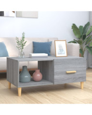Table basse sonoma gris 89,5x50x40 cm bois d'ingénierie | Mobilier & Déco