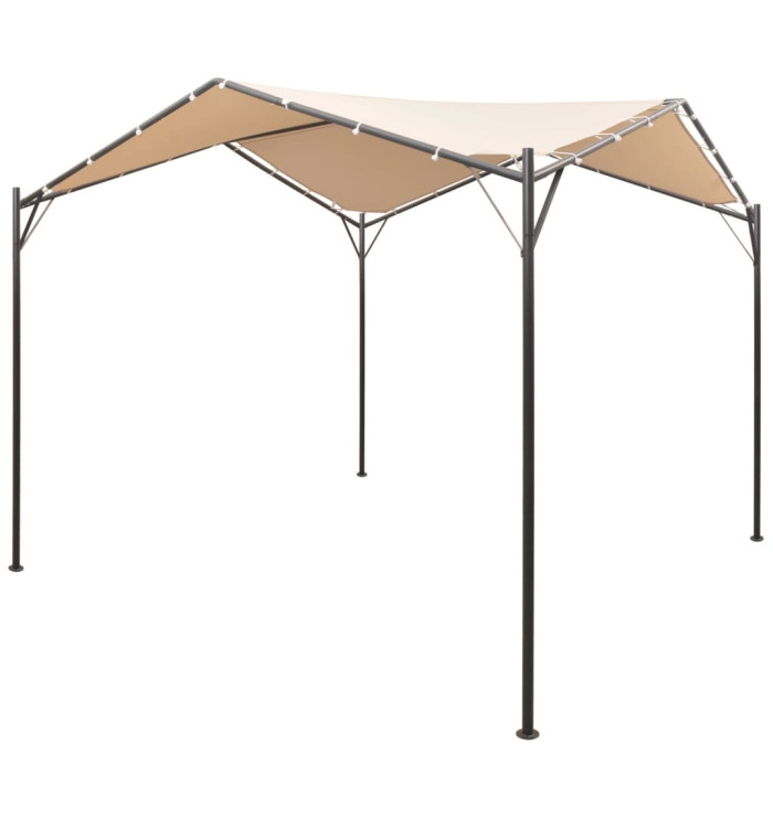 Chapiteau tente 4 x 4 m Beige Acier | Mobilier & Déco