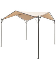 Chapiteau tente 4 x 4 m Beige Acier | Mobilier & Déco
