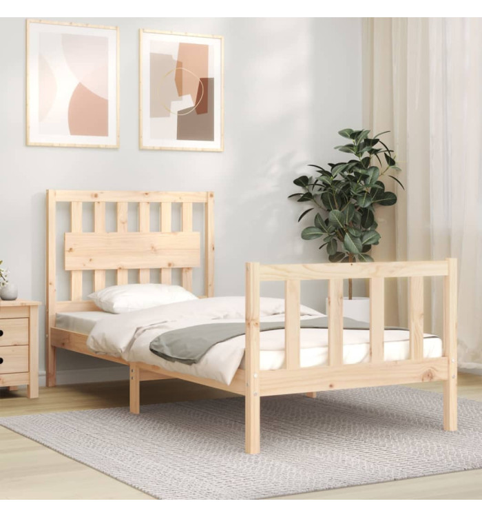Cadre de lit sans matelas bois de pin massif | Mobilier & Déco