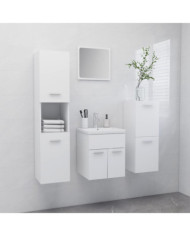 Ensemble de meubles de salle de bain Blanc Aggloméré | Mobilier & Déco