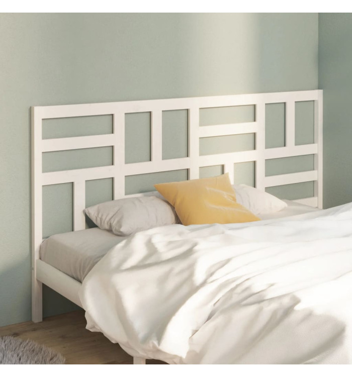 Tête de lit Blanc 206x4x104 cm Bois massif de pin | Mobilier & Déco