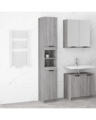 Armoire de bain Sonoma gris 32x34x188,5 cm Bois d'ingénierie | Mobilier & Déco