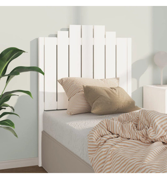 Tête de lit Blanc 81x4x110 cm Bois massif de pin | Mobilier & Déco