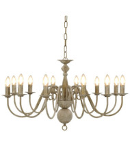 Lustre Blanc antique 12 ampoules E14 | Mobilier & Déco