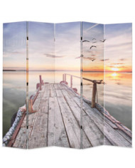 Cloison de séparation pliable 200 x 170 cm Lac | Mobilier & Déco