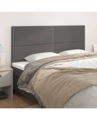 Têtes de lit 4 pcs Gris 100x5x78/88 cm Similicuir | Mobilier & Déco