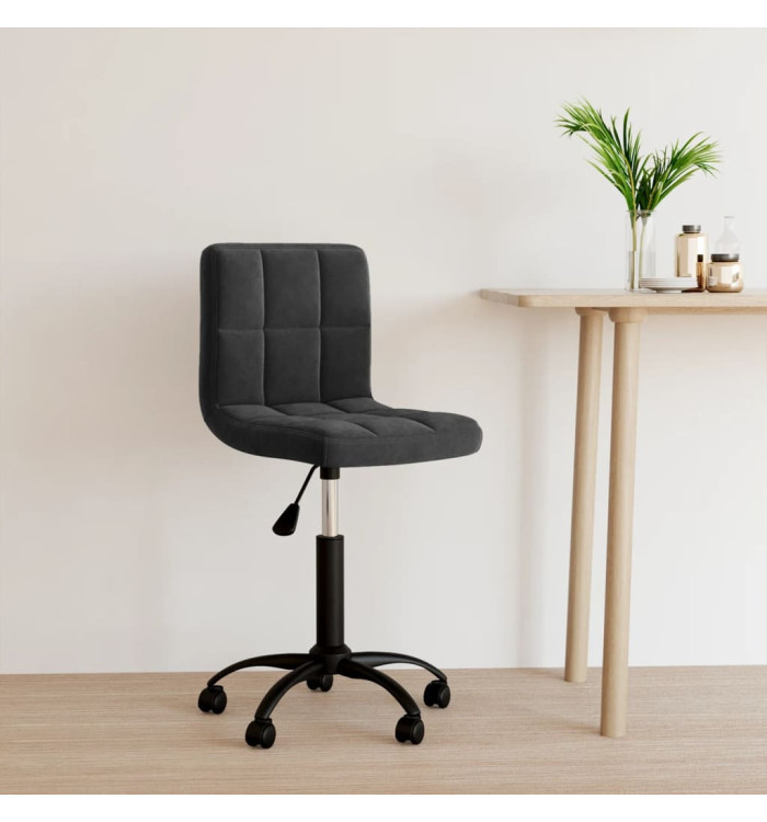 Chaise pivotante de bureau Noir Velours | Mobilier & Déco
