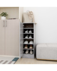 Armoire à chaussures Gris béton 32x35x92 cm Bois d’ingénierie | Mobilier & Déco