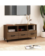 Meuble TV Chêne marron 102x35x50 cm Bois d'ingénierie | Mobilier & Déco