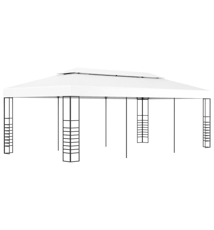 Tonnelle de jardin 6 x 3 m Blanc | Mobilier & Déco