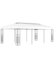 Tonnelle de jardin 6 x 3 m Blanc | Mobilier & Déco