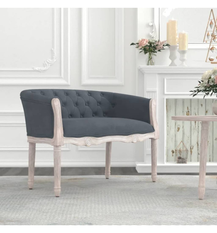 Banc Gris foncé 98x56x69 cm Velours | Mobilier & Déco