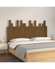 Tête de lit murale Marron miel 146,5x3x80 cm Bois massif de pin | Mobilier & Déco