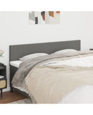 Têtes de lit 2 pcs Gris foncé 100x5x78/88 cm Tissu | Mobilier & Déco