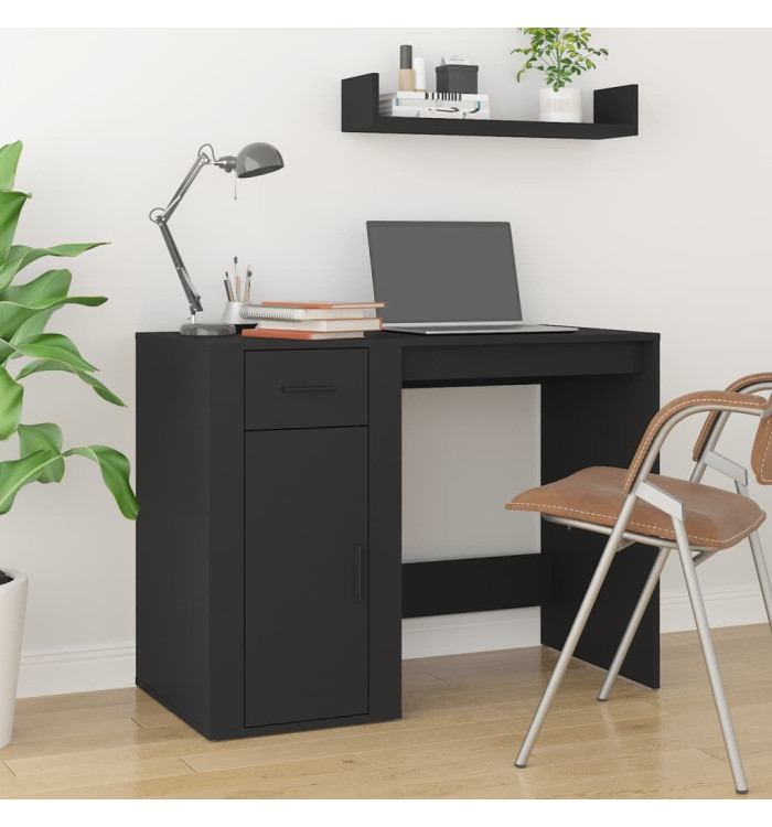 Bureau Noir 100x49x75 cm Bois d'ingénierie | Mobilier & Déco