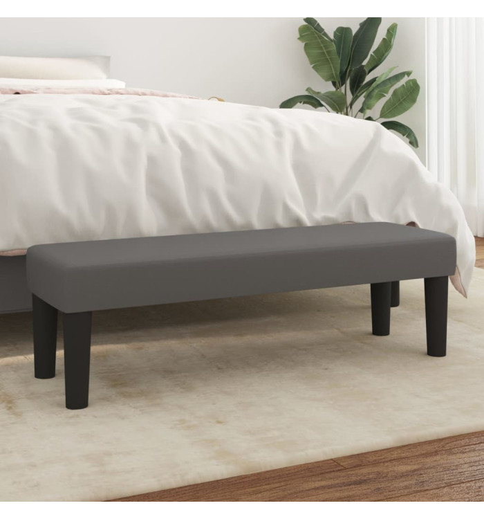 Banc Gris 100x30x30 cm Similicuir | Mobilier & Déco