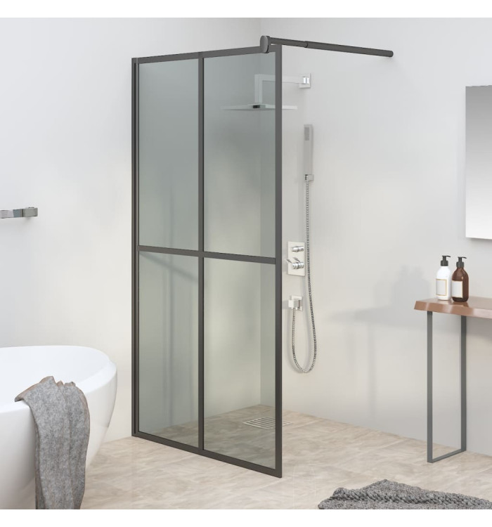 Écran de douche 118x190 cm Verre trempé foncé | Mobilier & Déco