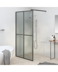 Écran de douche 118x190 cm Verre trempé foncé | Mobilier & Déco