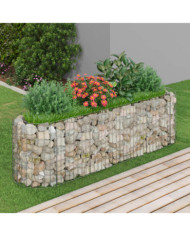 Lit surélevé à gabion Fer galvanisé 190x50x50 cm | Mobilier & Déco