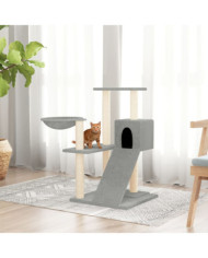 Arbre à chat avec griffoirs en sisal Gris clair 82 cm | Mobilier & Déco