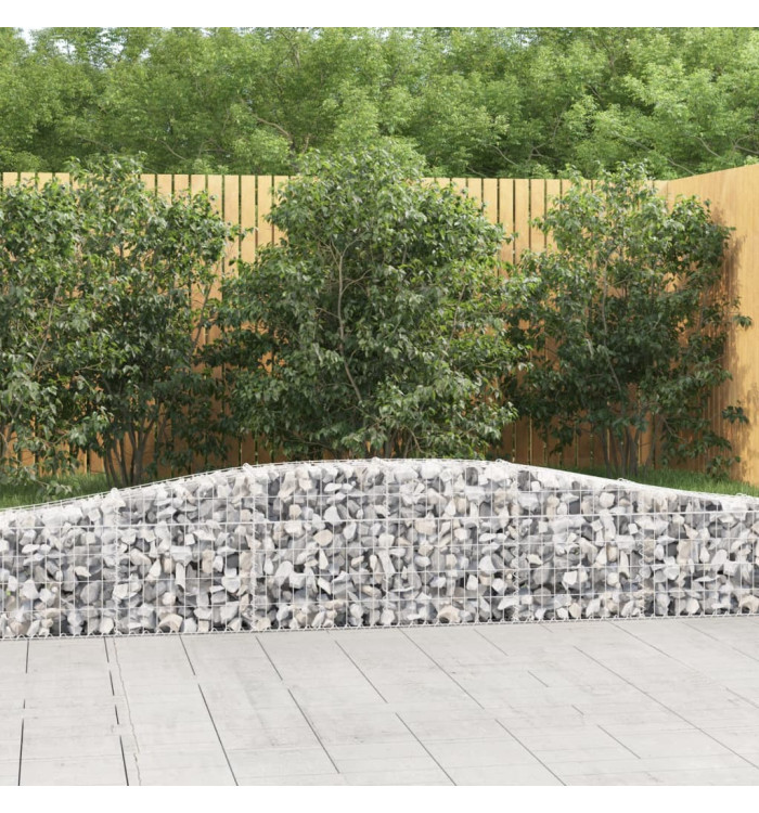 Panier de gabions arqué 400x30x40/60 cm Fer galvanisé | Mobilier & Déco