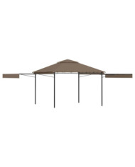 Belvédère et double toits étentus 3x3x2,75 m Taupe 180g/m² | Mobilier & Déco