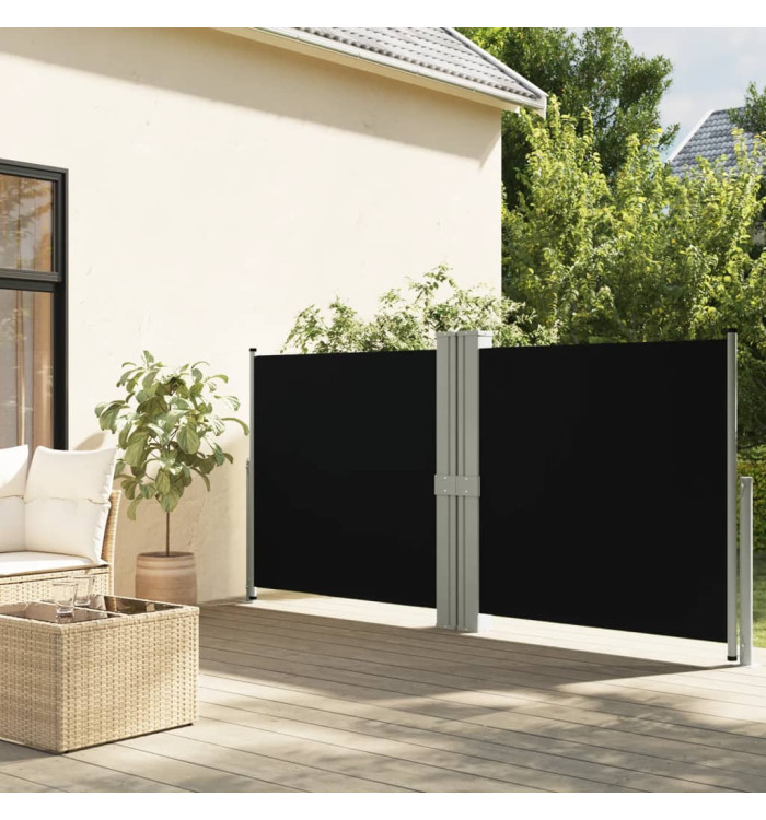 Auvent latéral rétractable Noir 140x1200 cm | Mobilier & Déco