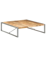 Table basse 140x140x40 cm Bois de manguier brut | Mobilier & Déco