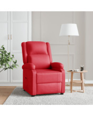 Fauteuil inclinable Rouge Similicuir | Mobilier & Déco