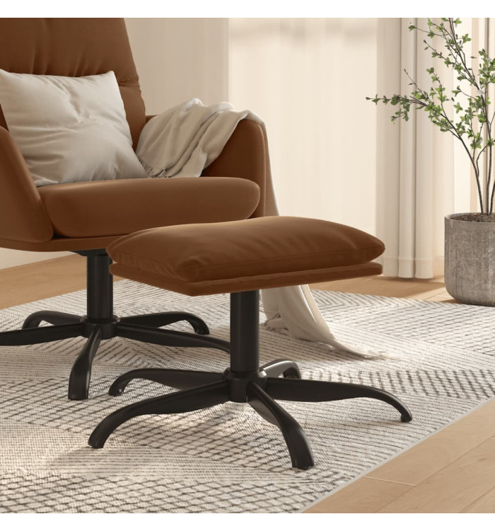 Repose-pied Marron 60x60x36 cm Tissu microfibre | Mobilier & Déco
