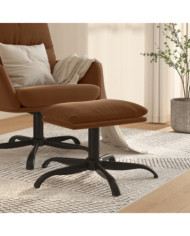 Repose-pied Marron 60x60x36 cm Tissu microfibre | Mobilier & Déco