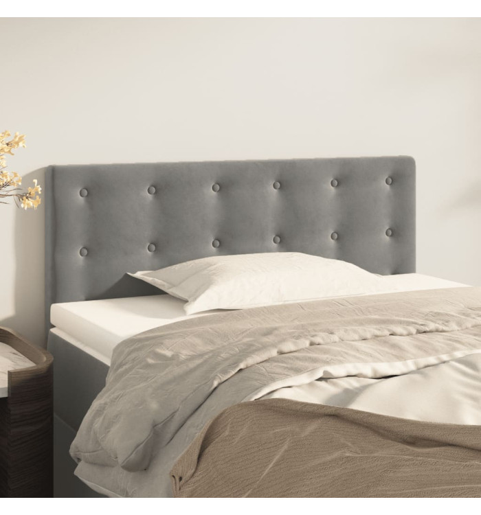 Tête de lit Gris clair 100x5x78/88 cm Velours | Mobilier & Déco