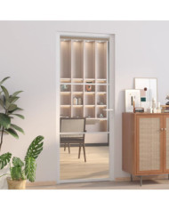Porte intérieure 83x201,5 cm Blanc Verre ESG et aluminium | Mobilier & Déco