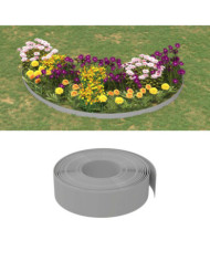 Bordures de jardin 5 pcs gris 10 m 15 cm polyéthylène | Mobilier & Déco