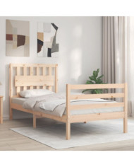 Cadre de lit sans matelas 90x200 cm bois massif | Mobilier & Déco