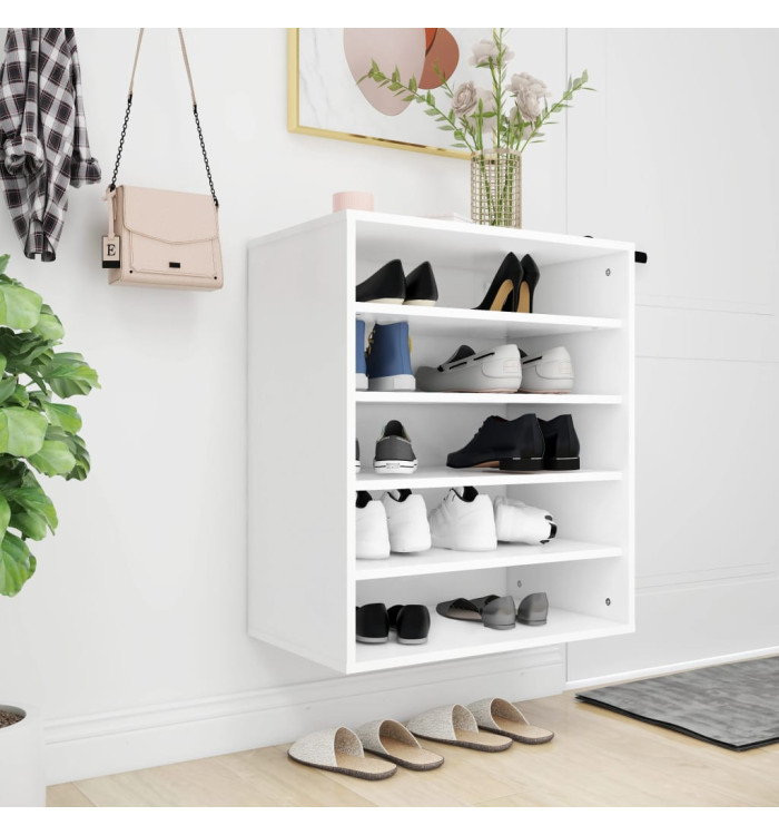 Armoire à chaussures Blanc 60x35x70 cm Bois d’ingénierie | Mobilier & Déco