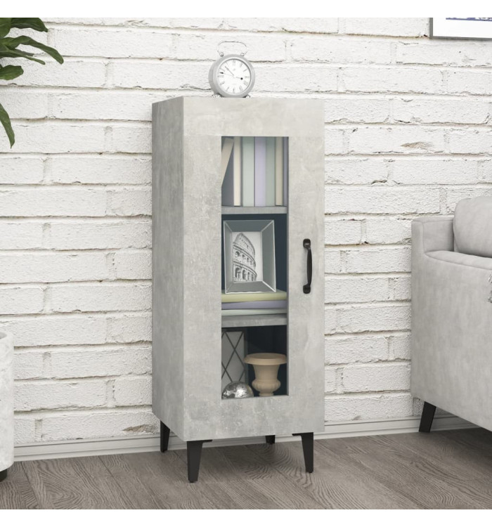 Buffet Gris béton 34,5x34x90 cm Bois d'ingénierie | Mobilier & Déco