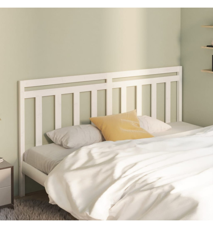 Tête de lit Blanc 206x4x100 cm Bois massif de pin | Mobilier & Déco